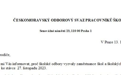 Dopis rodičům